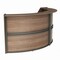 Linea Italia Curved Reception Desk with Counter, 2 Units, 124 inW x 49 inD, N. Walnut ZUI296 - alternate 5